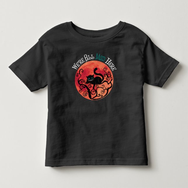 Vi är alla här - Cheshire Cat Full Moon T Shirt (Framsida)