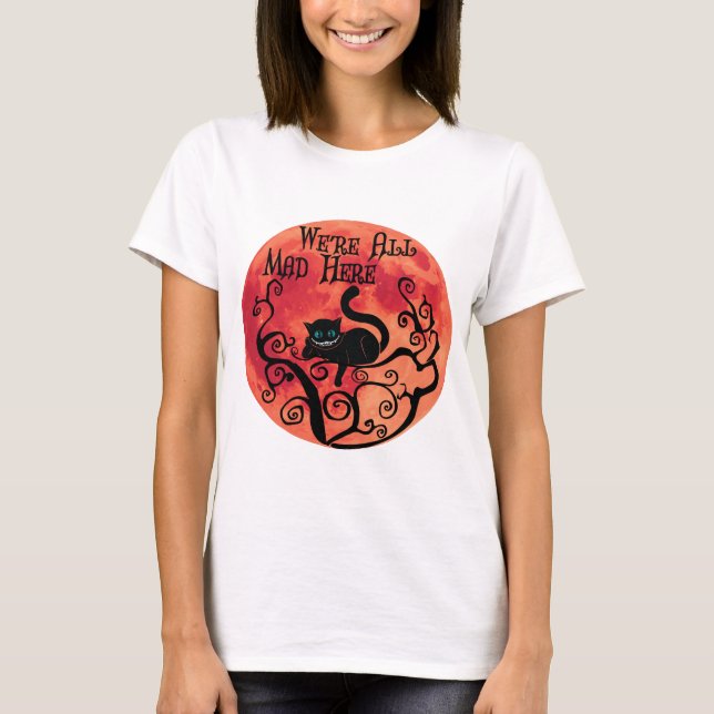 Vi är alla här - Cheshire Cat T Shirt (Framsida)