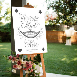 Vi är alla här för cheshire Cat Smile-kort Poster