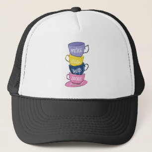 Vi är alla här - Mad Tea Party Kopp Keps