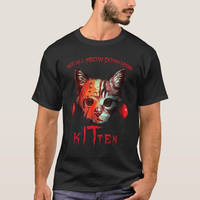 Vi är alla här nere.. Katt Kitten. T Shirt (Framsida)