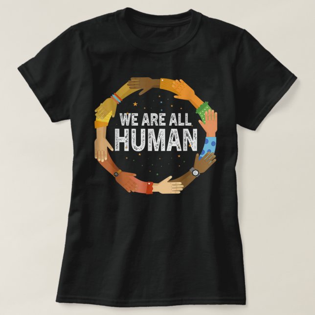 Vi är alla Human Equality Black History  T Shirt (Design framsida)