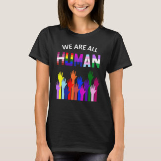 Vi är alla Human HBT Gay rights Pride Ally T Shirt