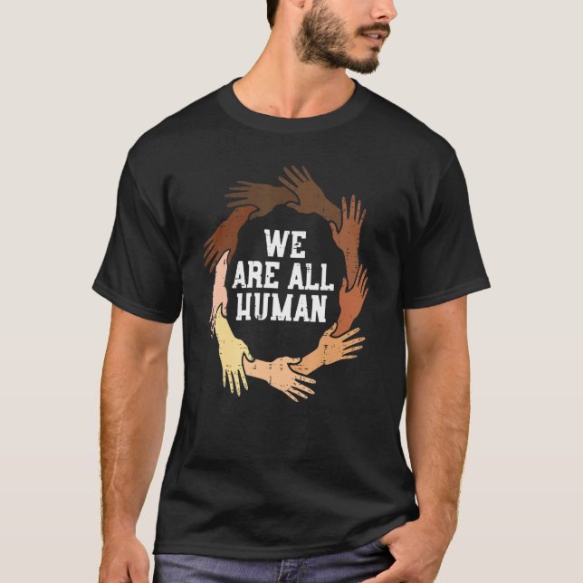 Vi är alla Human Melanin Blm Equality Black Histor T Shirt (Framsida)