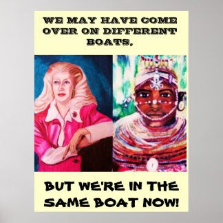 VI ÄR ALLA I SAMMA BÅT poster