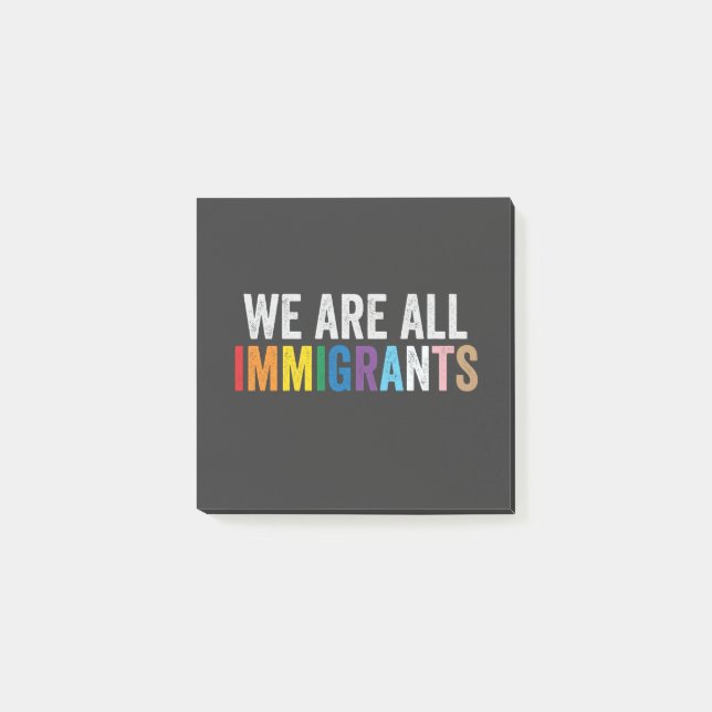 Vi är alla invandrare, HBT Rainbow Ally Post-it Block (Framsida)
