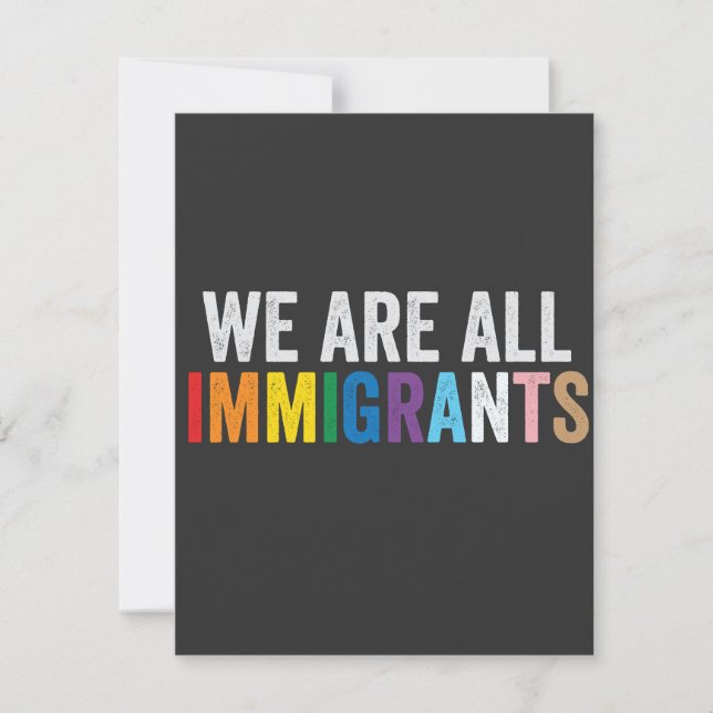Vi är alla invandrare, HBT Rainbow Ally Tack Kort (Framsida)