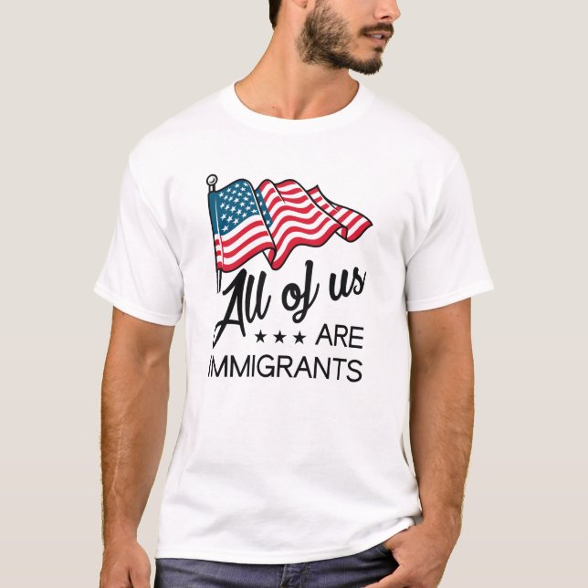 Vi är alla invandrare t shirt (Framsida)