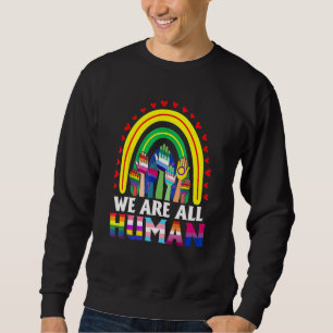 Vi är alla LGB Ally Gay pride Rainbow Lesbi Lång Ärmad Tröja