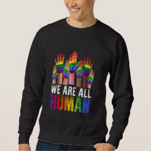 Vi är alla LGBTQ-regnbåge i Gay pride i månaden Lång Ärmad Tröja