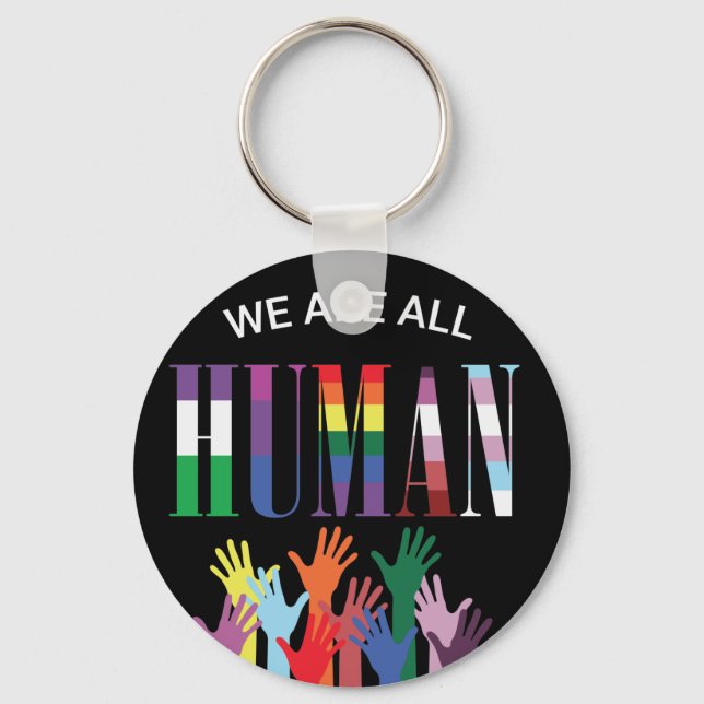 Vi är alla människofärgade Händer Nyckelring (Framsida)