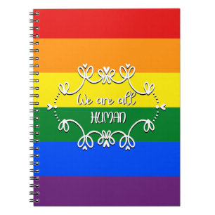Vi är alla människor LGBTQ Pride Month Anteckningsbok