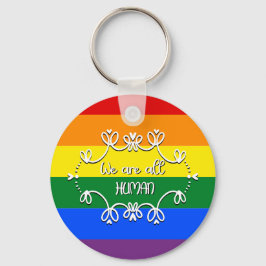 Vi är alla människor LGBTQ Pride Month Nyckelring