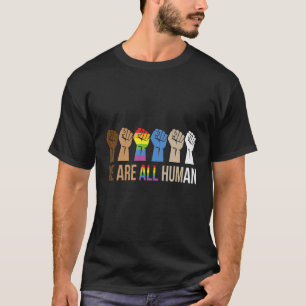 Vi är alla mänskliga Melanin Black History BLM Rai T Shirt