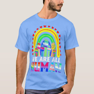 Vi är alla mänskliga sjömän i gay pride månad t shirt