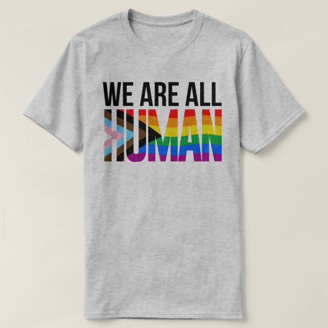 Vi är alla mänskliga t shirt (Design framsida)