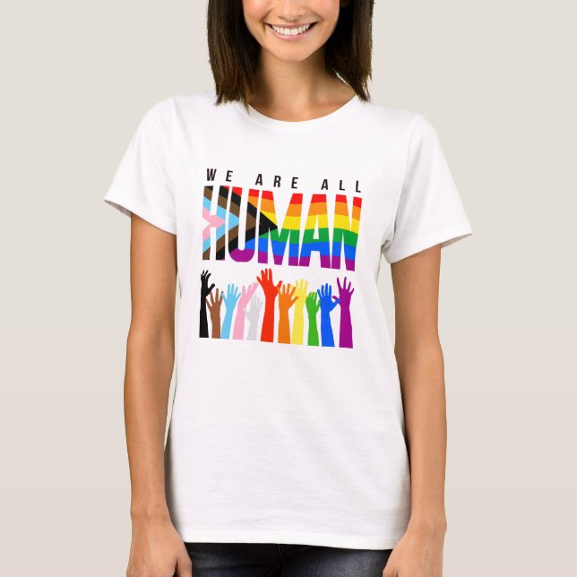 Vi är alla mänskliga t shirt (Framsida)