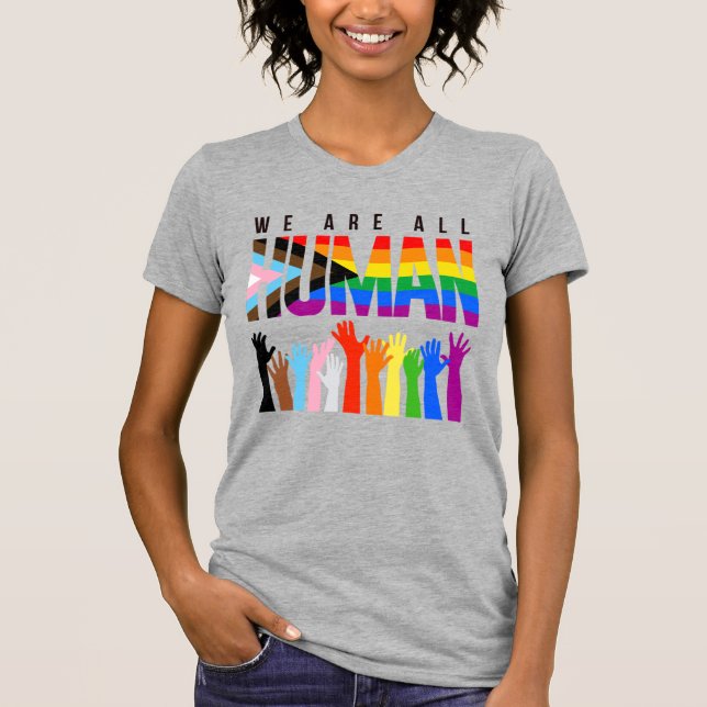 Vi är alla mänskliga t shirt (Framsida)