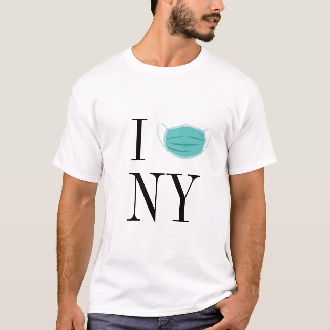Vi är alla med och säger New York Blue T Shirt (Framsida)