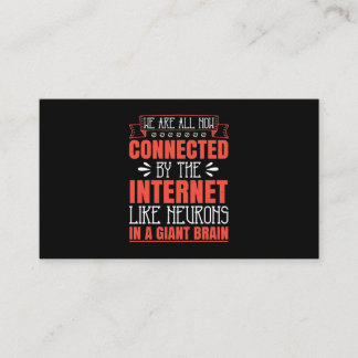 Vi är alla nu uppkopplade via Internet Visitkort