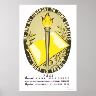 Vi är alla okunniga 1938 WPA Poster
