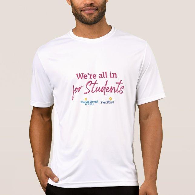 Vi är alla på väg mot Studenter, medansvarig sport T Shirt (Framsida)
