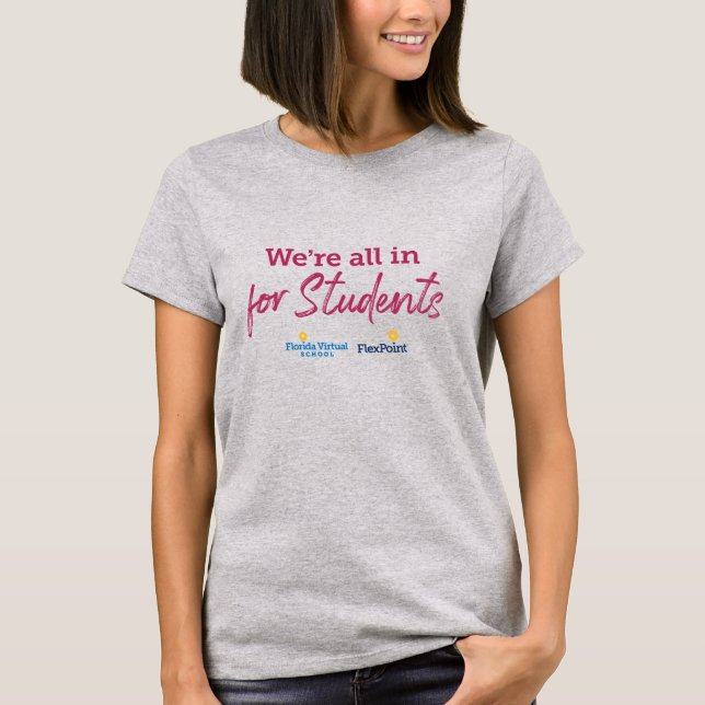 Vi är alla på väg mot Studenter-sammärkt, Grått T Shirt (Framsida)