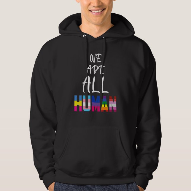 Vi är alla Pride Gay Lesbisk Tran. Hoodie (Framsida)