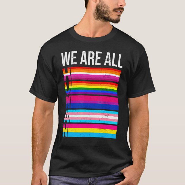 Vi är alla Pridet Ally Lgbtq Gay rights. T Shirt (Framsida)