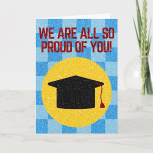 Vi är alla så stolta över Glitter Studenten Kort