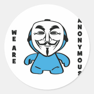 Vi är anonyma runt klistermärke