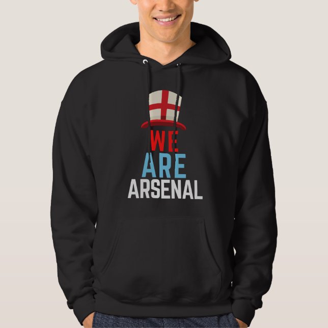 Vi är Arsenal England Flagga Sports Hoodie (Framsida)