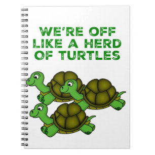 Vi är av som en Turtles-luddig design Anteckningsbok