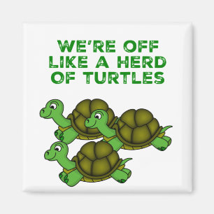 Vi är av som en Turtles-luddig design Magnet