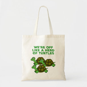 Vi är av som en Turtles-luddig design Tygkasse