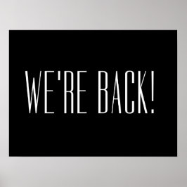 Vi är Back Black Poster