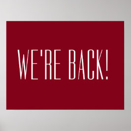 Vi är Back Red Poster