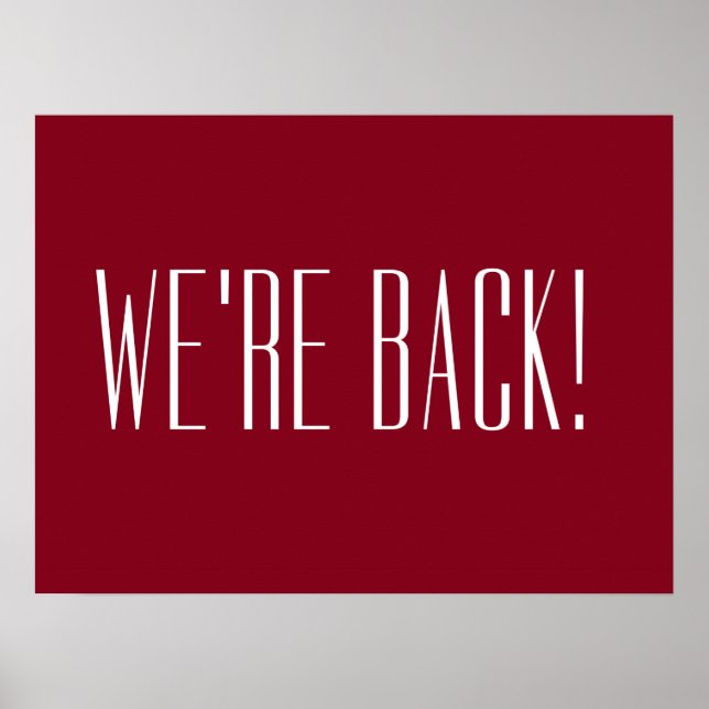 Vi är Back Red Poster (Framsidan)