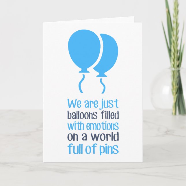 Vi är bara ballonger tack kort (Framsida)
