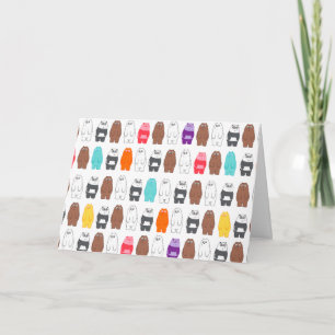 Vi är Bare Bears Colorful Bear Mönster Kort