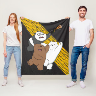 Vi är Bare Bears - Last Pizza Slice Fleecefilt