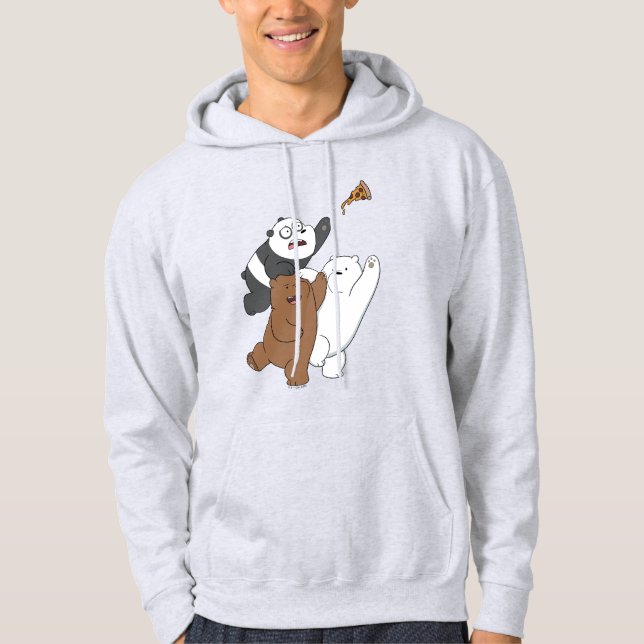 Vi är Bare Bears - Last Pizza Slice Hoodie (Framsida)