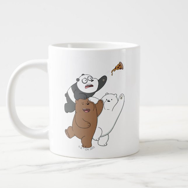 Vi är Bare Bears - Last Pizza Slice Jumbo Mugg (Vänster)