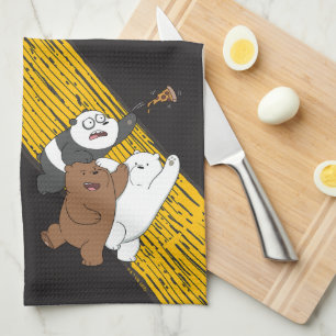 Vi är Bare Bears - Last Pizza Slice Kökshandduk