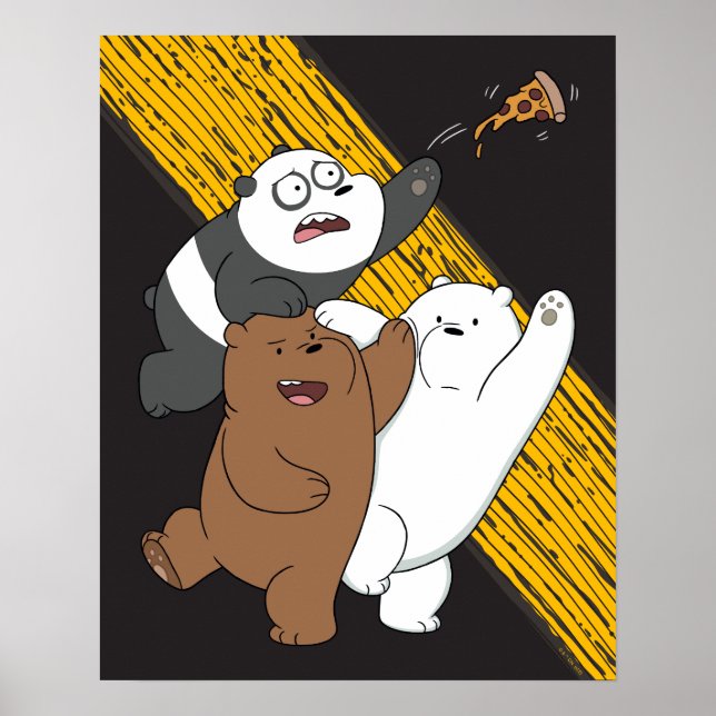 Vi är Bare Bears - Last Pizza Slice Poster (Framsidan)