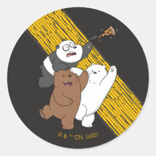 Vi är Bare Bears - Last Pizza Slice Runt Klistermärke