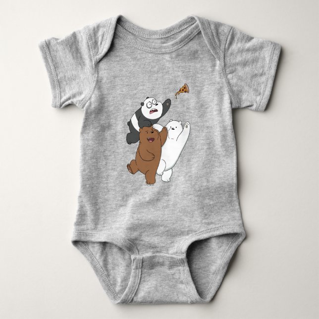 Vi är Bare Bears - Last Pizza Slice T Shirt (Framsida)