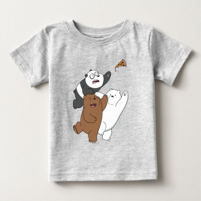 Vi är Bare Bears - Last Pizza Slice T Shirt (Framsida)