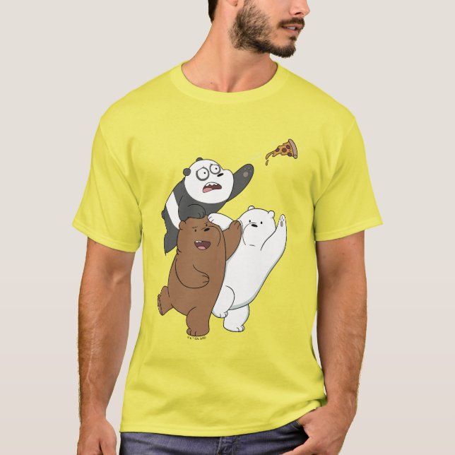 Vi är Bare Bears - Last Pizza Slice T Shirt (Framsida)