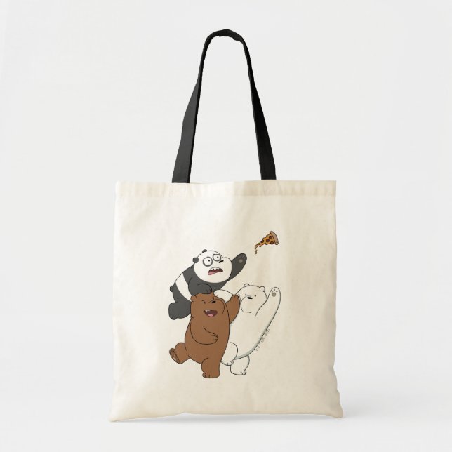 Vi är Bare Bears - Last Pizza Slice Tygkasse (Framsidan)